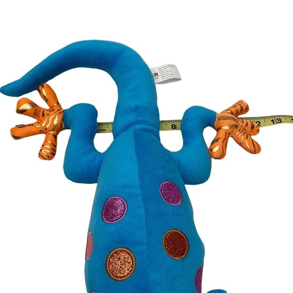 Fun Express Plush Chameleon Blue Iridescent Spots - Picture 7 of 9